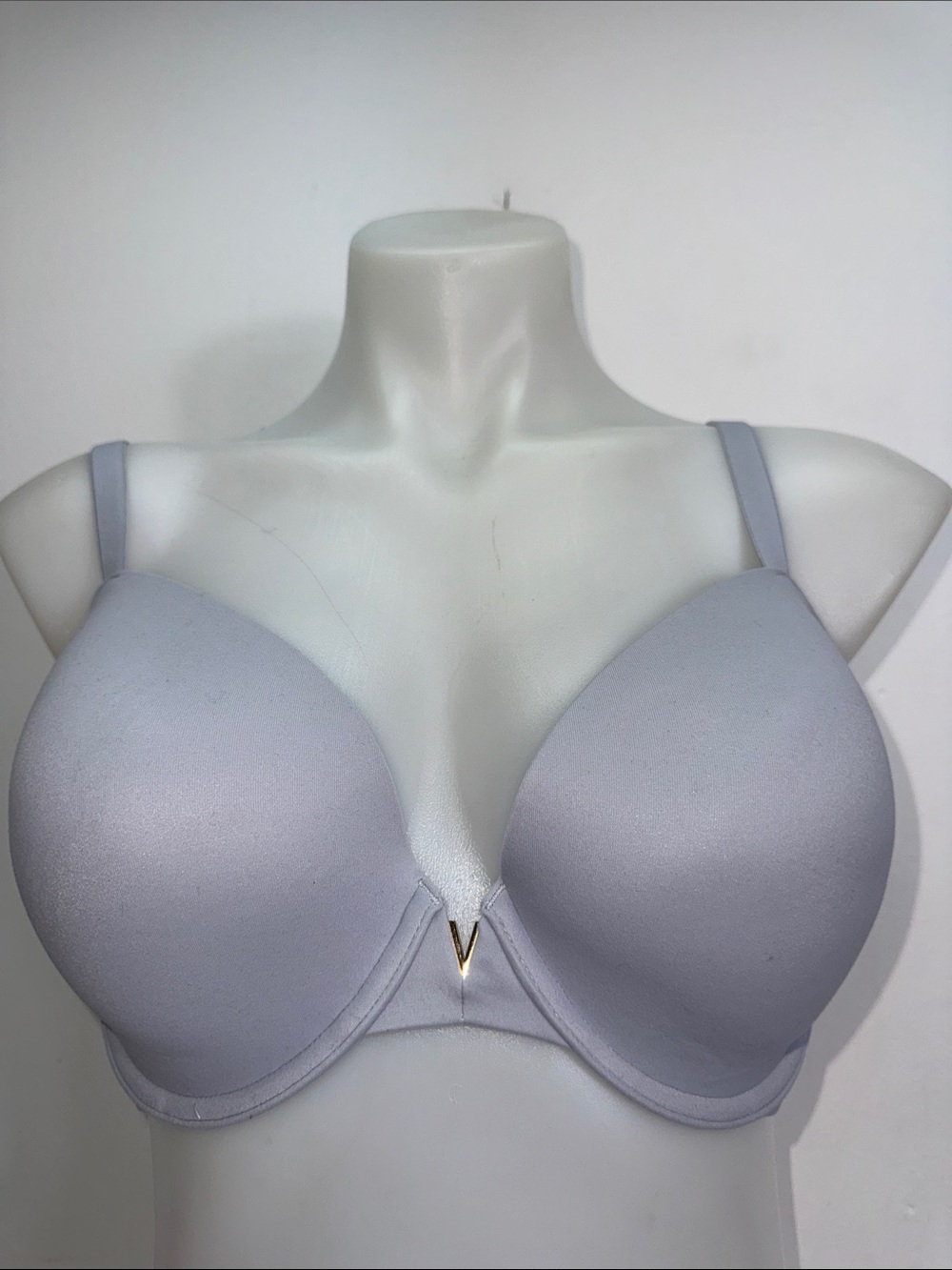 Victoria's Secret Light Gray Molded T-Shirt LINED DEMI Bra Sz 34DDD NWT